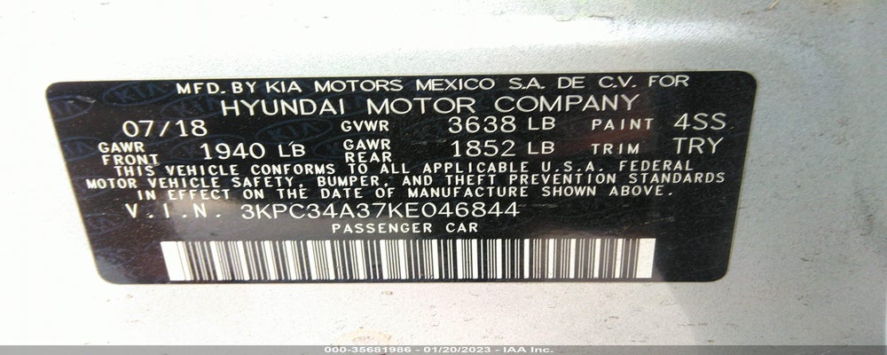 3KPC34A37KE046844 2019 HYUNDAI ACCENT photo no. 9