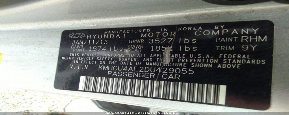 KMHCU4AE2DU429055 2013 HYUNDAI ACCENT photo no. 9