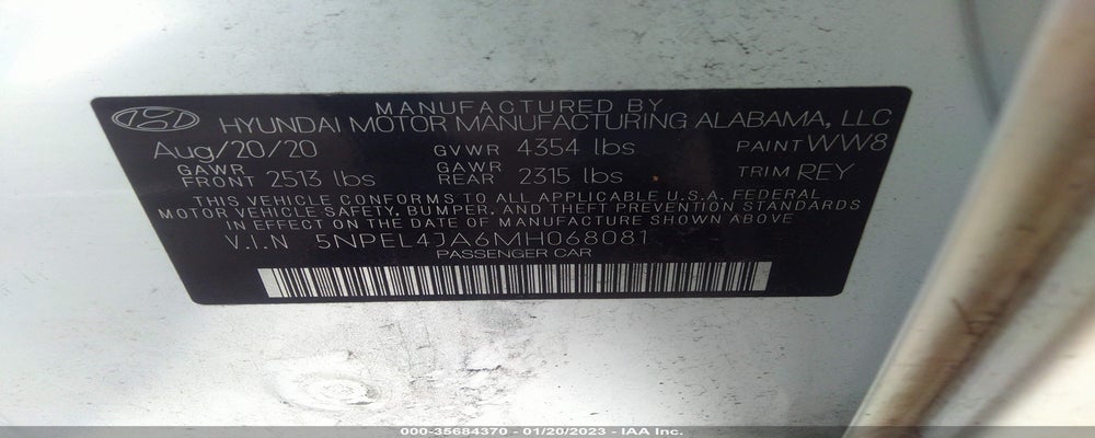 5NPEL4JA6MH068081 2021 HYUNDAI SONATA photo no. 9