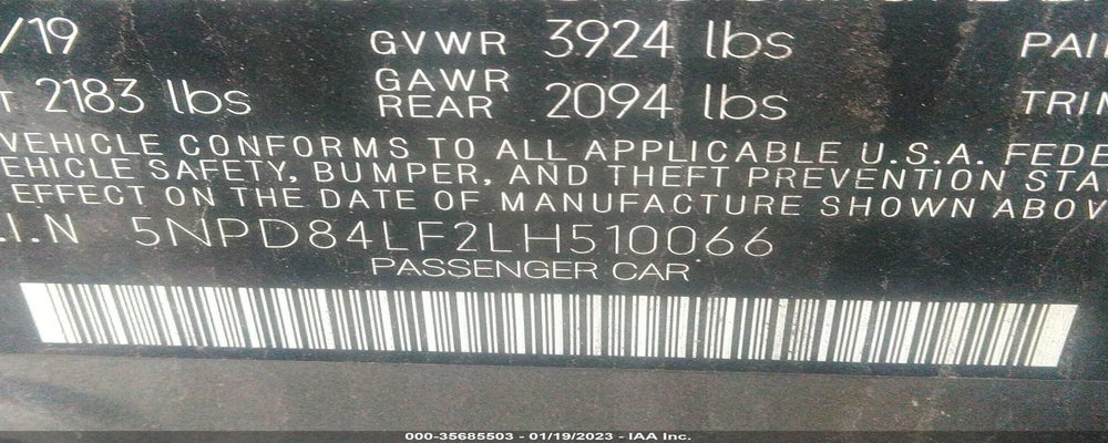 5NPD84LF2LH510066 2020 HYUNDAI ELANTRA photo no. 9