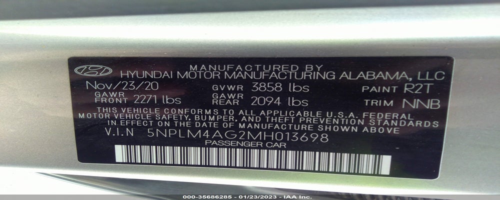 5NPLM4AG2MH013698 2021 HYUNDAI ELANTRA photo no. 9