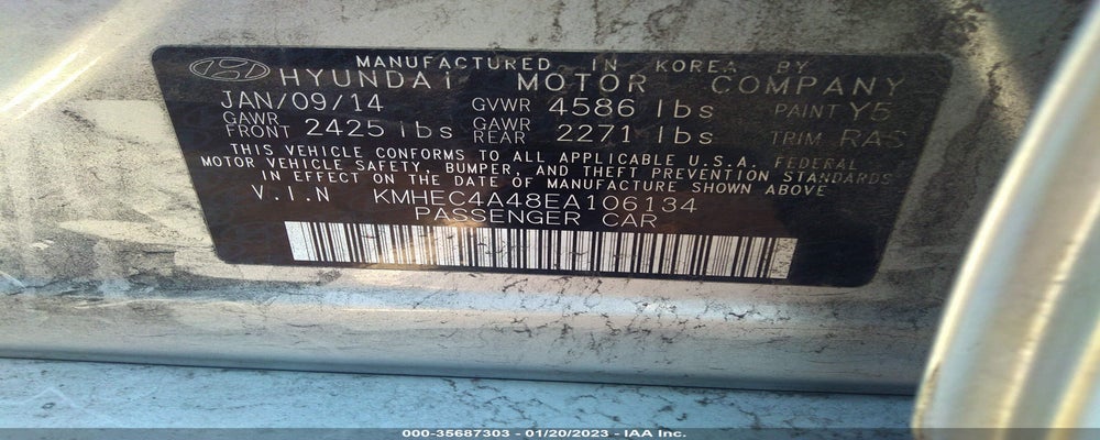 KMHEC4A48EA106134 2014 HYUNDAI SONATA HYBRID photo no. 9