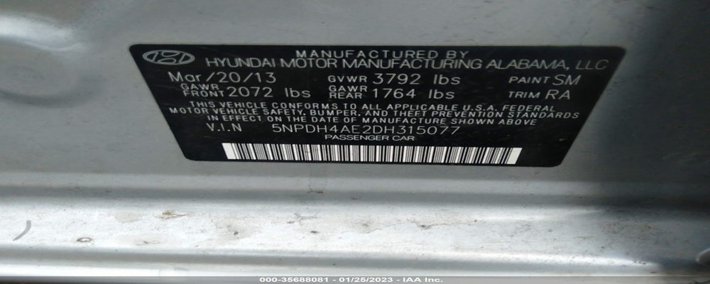 5NPDH4AE2DH315077 2013 HYUNDAI ELANTRA photo no. 9