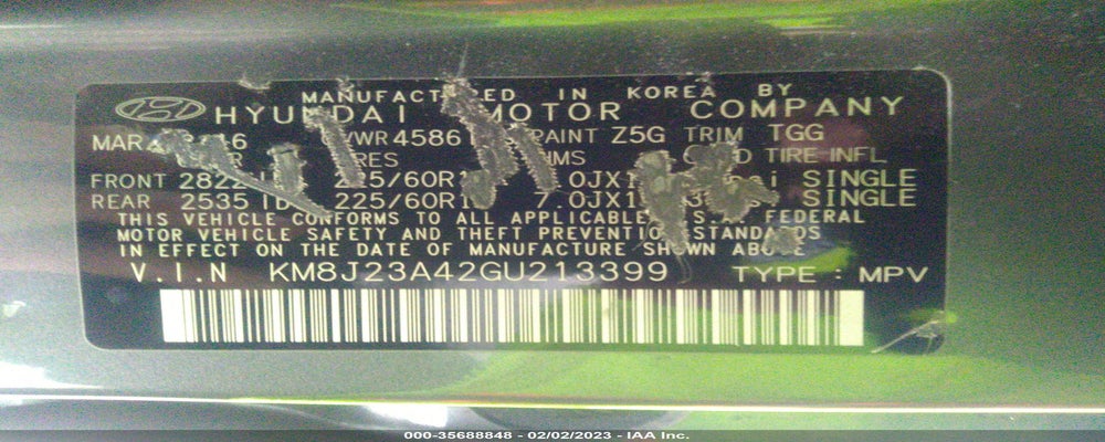 KM8J23A42GU213399 2016 HYUNDAI TUCSON photo no. 9