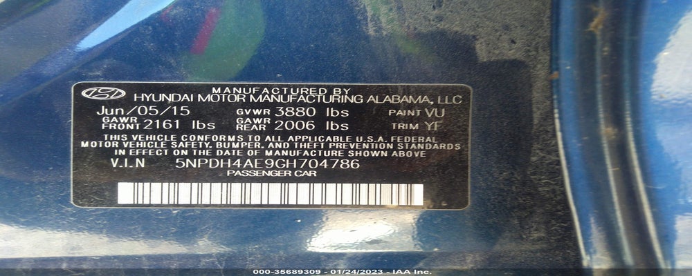 5NPDH4AE9GH704786 2016 HYUNDAI ELANTRA photo no. 9
