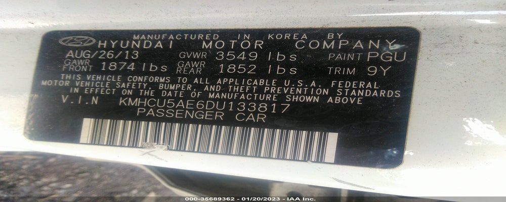 KMHCU5AE6DU133817 2013 HYUNDAI ACCENT photo no. 9