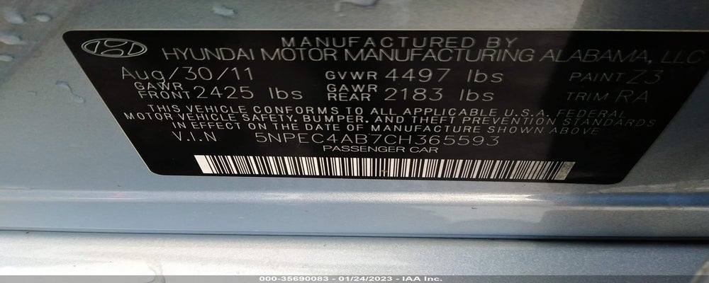 5NPEC4AB7CH365593 2012 HYUNDAI SONATA photo no. 9
