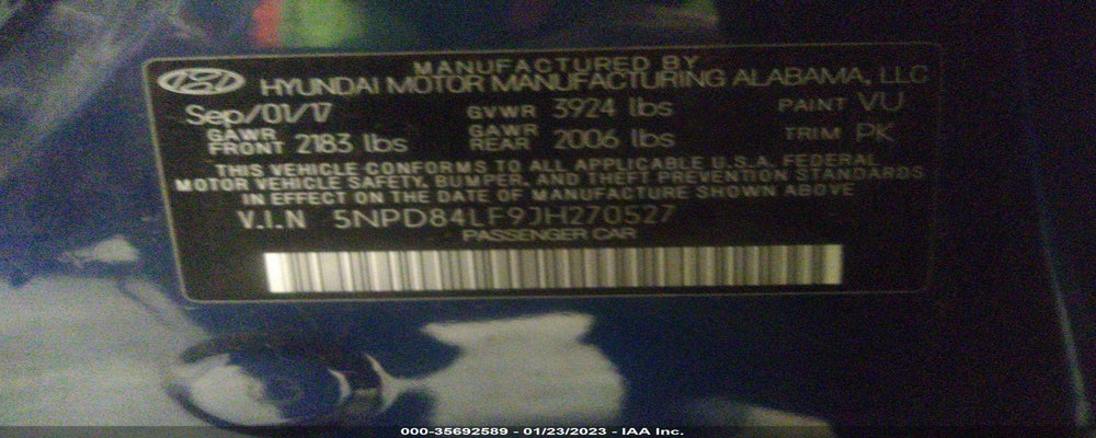 5NPD84LF9JH270527 2018 HYUNDAI ELANTRA photo no. 9
