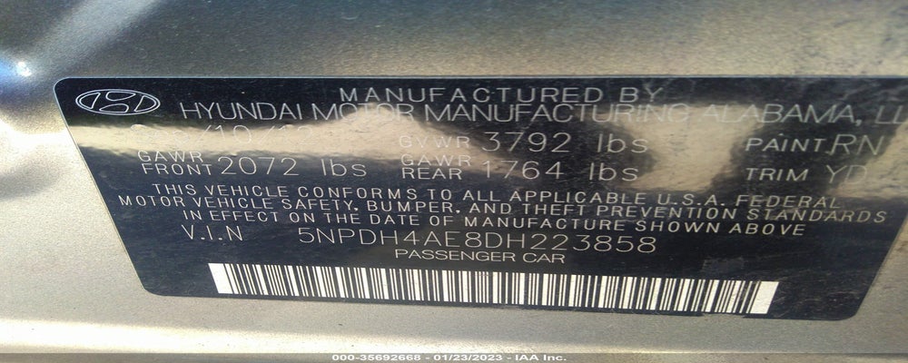5NPDH4AE8DH223858 2013 HYUNDAI ELANTRA photo no. 9