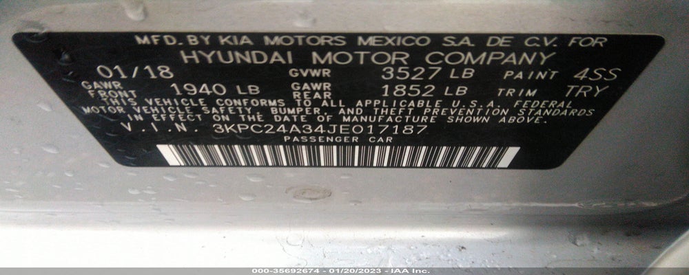 3KPC24A34JE017187 2018 HYUNDAI ACCENT photo no. 9