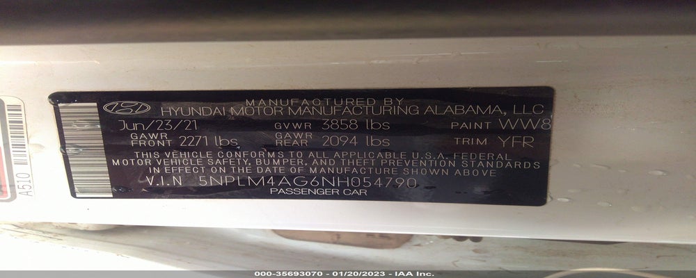 5NPLM4AG6NH054790 2022 HYUNDAI ELANTRA photo no. 9