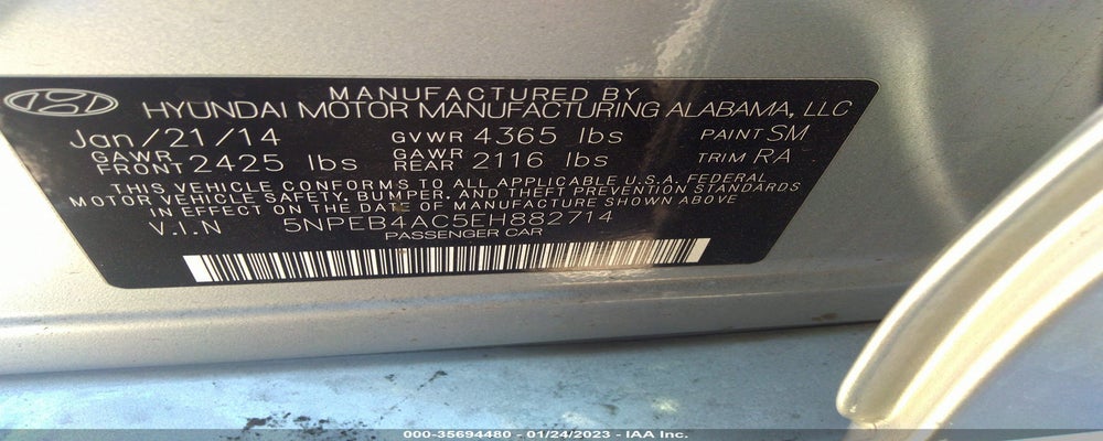 5NPEB4AC5EH882714 2014 HYUNDAI SONATA photo no. 9