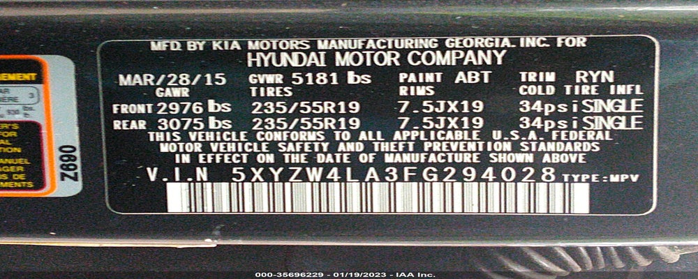 5XYZW4LA3FG294028 2015 HYUNDAI SANTA FE SPORT photo no. 9