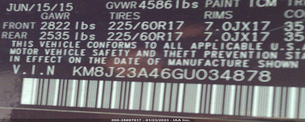 KM8J23A46GU034878 2016 HYUNDAI TUCSON photo no. 9