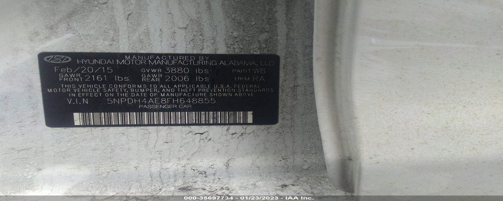 5NPDH4AE8FH648855 2015 HYUNDAI ELANTRA photo no. 9