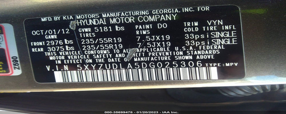 5XYZUDLA5DG025306 2013 HYUNDAI SANTA FE photo no. 9