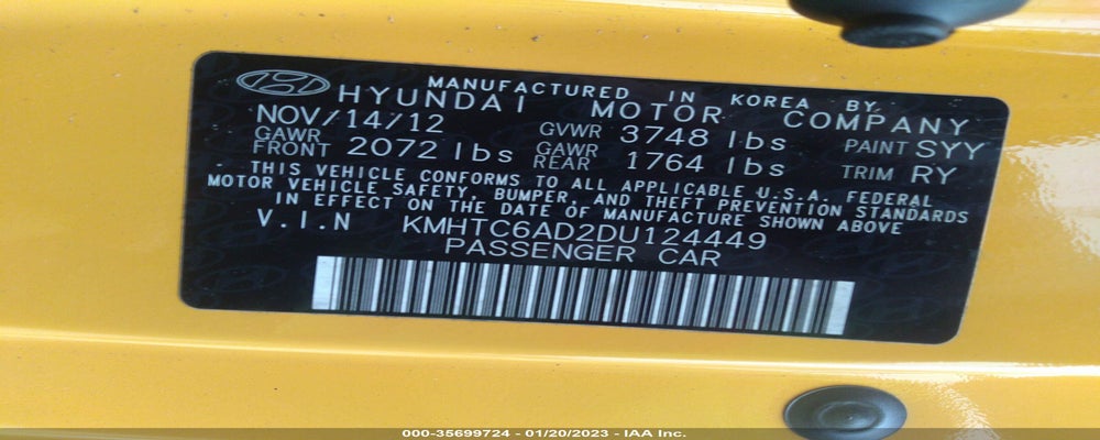 KMHTC6AD2DU124449 2013 HYUNDAI VELOSTER photo no. 9