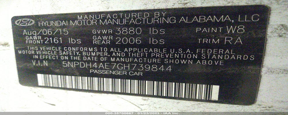 5NPDH4AE7GH739844 2016 HYUNDAI ELANTRA photo no. 9