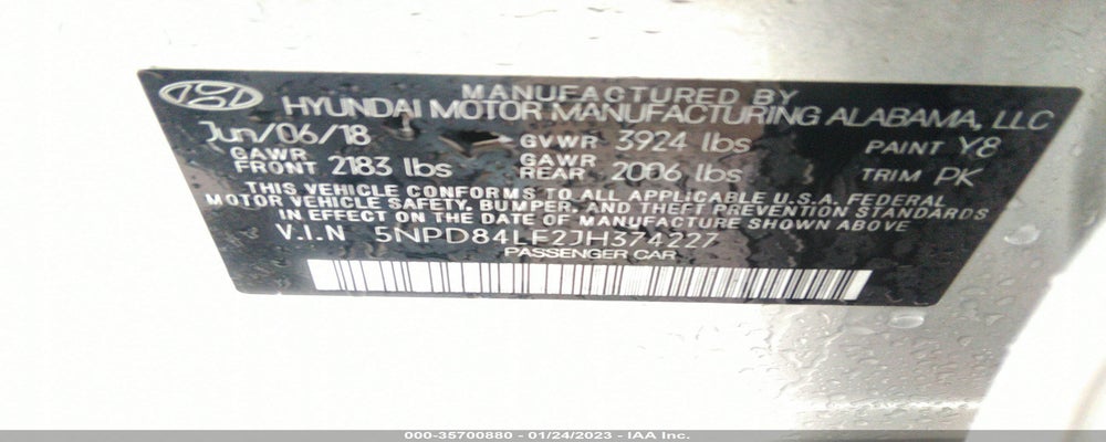 5NPD84LF2JH374227 2018 HYUNDAI ELANTRA photo no. 9