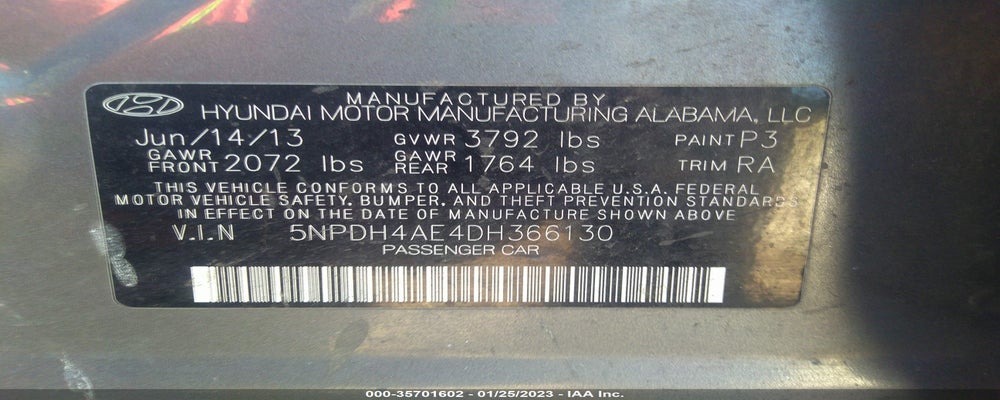 5NPDH4AE4DH366130 2013 HYUNDAI ELANTRA photo no. 9