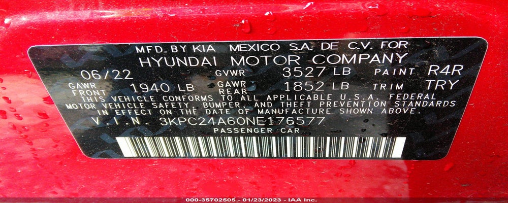 3KPC24A60NE176577 2022 HYUNDAI ACCENT photo no. 9