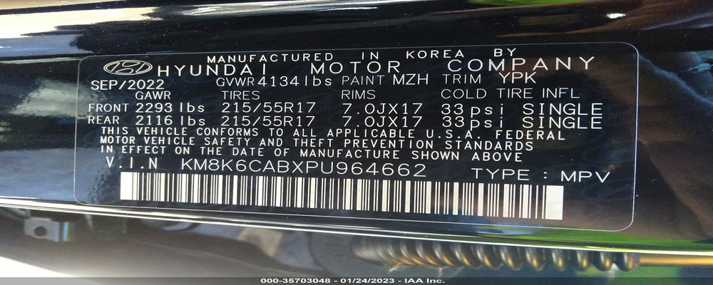 KM8K6CABXPU964662 2023 HYUNDAI KONA photo no. 9