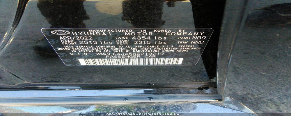 KMHL64JA5NA219219 2022 HYUNDAI SONATA photo no. 9