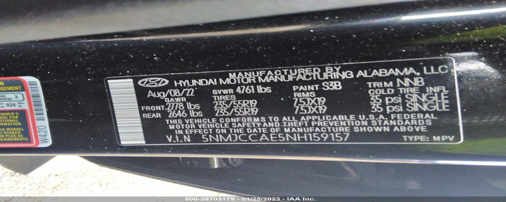 5NMJCCAE5NH159157 2022 HYUNDAI TUCSON photo no. 9