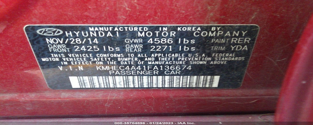 KMHEC4A41FA136674 2015 HYUNDAI SONATA HYBRID photo no. 9