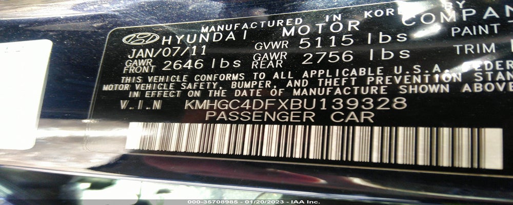 KMHGC4DFXBU139328 2011 HYUNDAI GENESIS photo no. 9