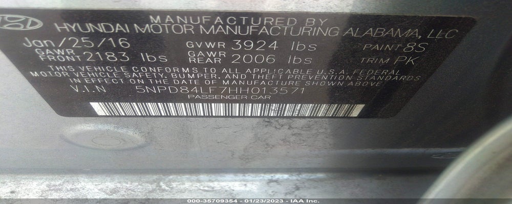 5NPD84LF7HH013571 2017 HYUNDAI ELANTRA photo no. 9