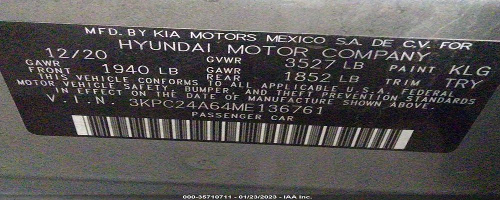 3KPC24A64ME136761 2021 HYUNDAI ACCENT photo no. 9