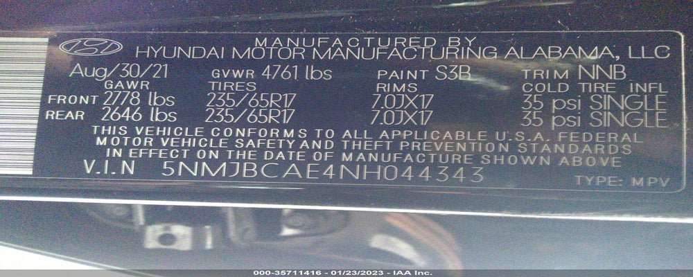 5NMJBCAE4NH044343 2022 HYUNDAI TUCSON photo no. 9