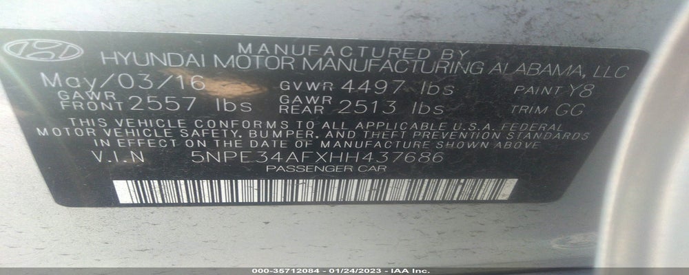 5NPE34AFXHH437686 2017 HYUNDAI SONATA photo no. 9
