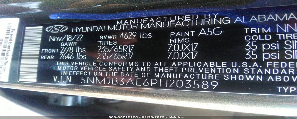 5NMJB3AE6PH203589 2023 HYUNDAI TUCSON photo no. 9