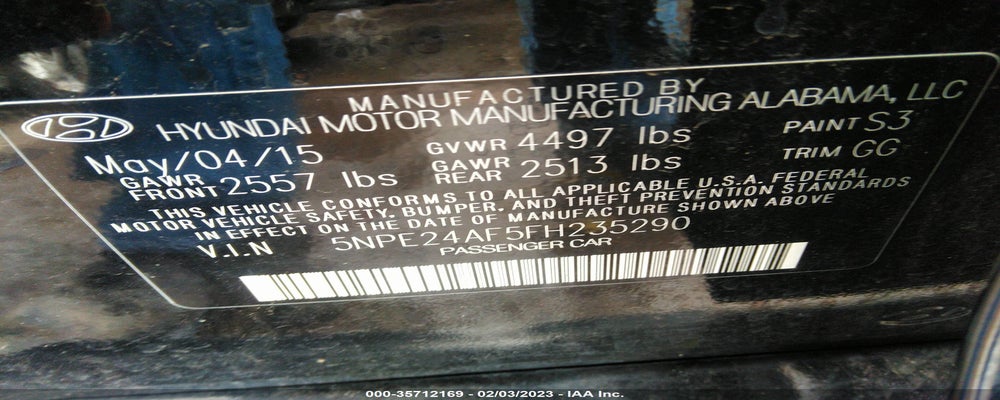 5NPE24AF5FH235290 2015 HYUNDAI SONATA photo no. 9