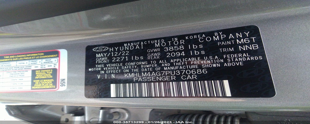 KMHLM4AG7PU370686 2023 HYUNDAI ELANTRA photo no. 9