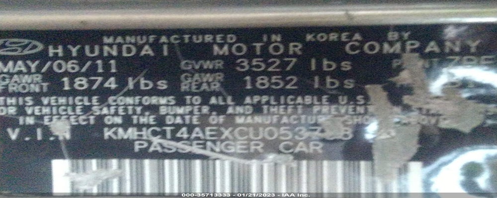 KMHCT4AEXCU053738 2012 HYUNDAI ACCENT photo no. 9