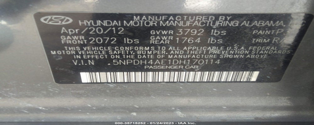 5NPDH4AE1DH170114 2013 HYUNDAI ELANTRA photo no. 9