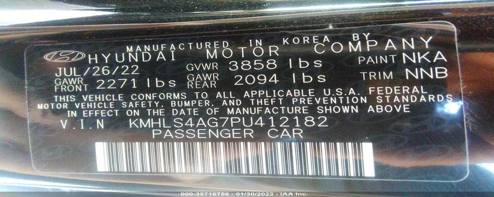 KMHLS4AG7PU412182 2023 HYUNDAI ELANTRA photo no. 9
