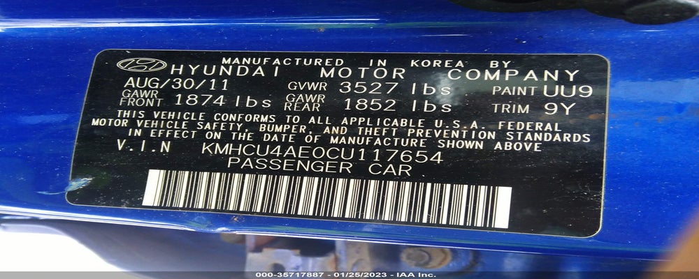 KMHCU4AE0CU117654 2012 HYUNDAI ACCENT photo no. 9