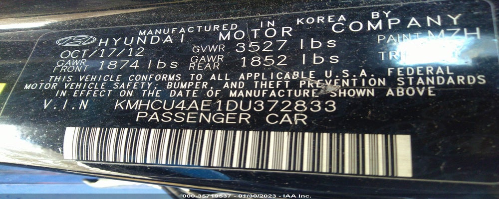 KMHCU4AE1DU372833 2013 HYUNDAI ACCENT photo no. 9