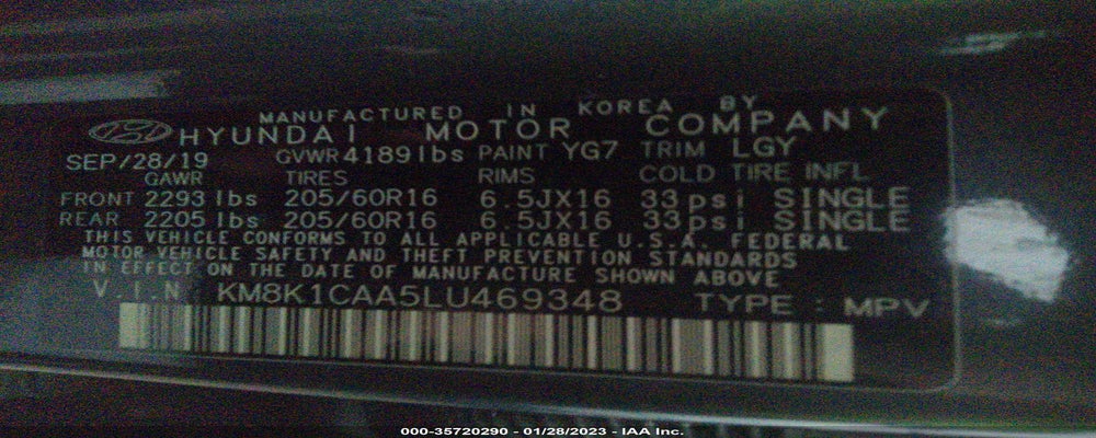 KM8K1CAA5LU469348 2020 HYUNDAI KONA photo no. 9