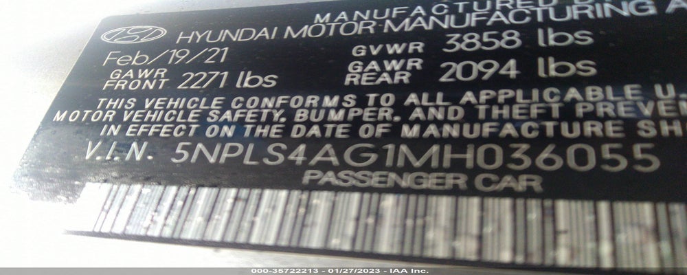 5NPLS4AG1MH036055 2021 HYUNDAI ELANTRA photo no. 9
