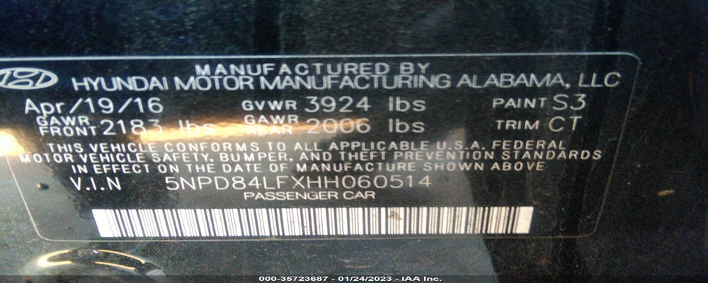 5NPD84LFXHH060514 2017 HYUNDAI ELANTRA photo no. 9