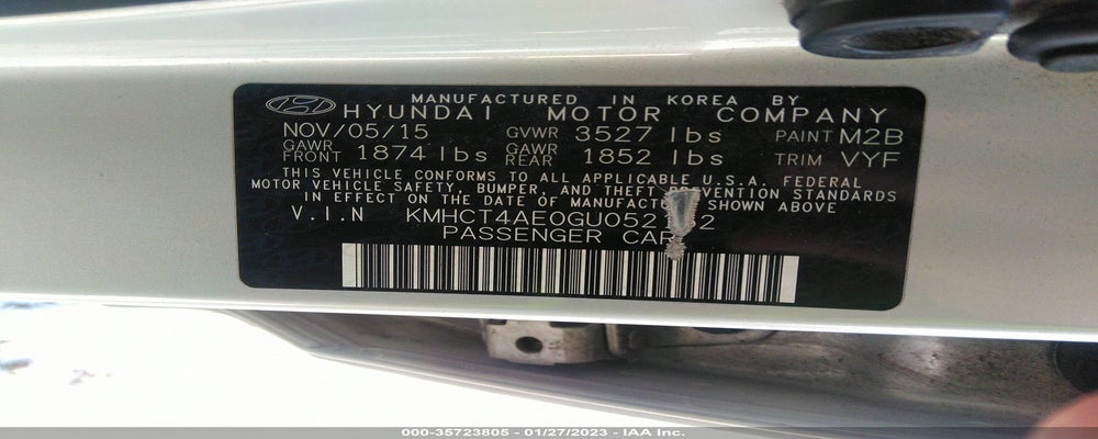 KMHCT4AE0GU052152 2016 HYUNDAI ACCENT photo no. 9
