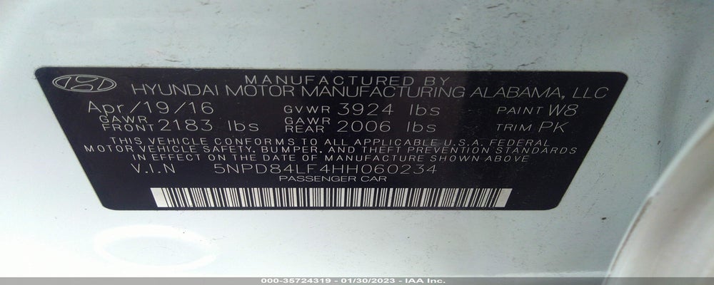 5NPD84LF4HH060234 2017 HYUNDAI ELANTRA photo no. 9