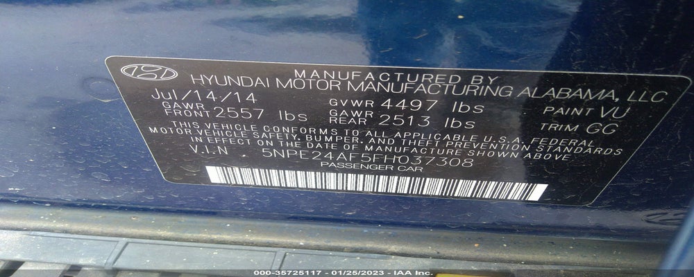 5NPE24AF5FH037308 2015 HYUNDAI SONATA photo no. 9