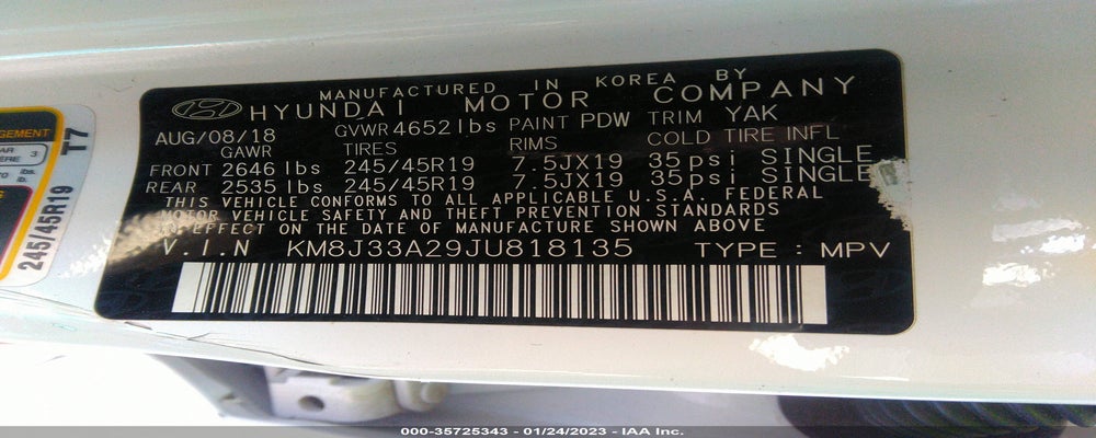 KM8J33A29JU818135 2018 HYUNDAI TUCSON photo no. 9