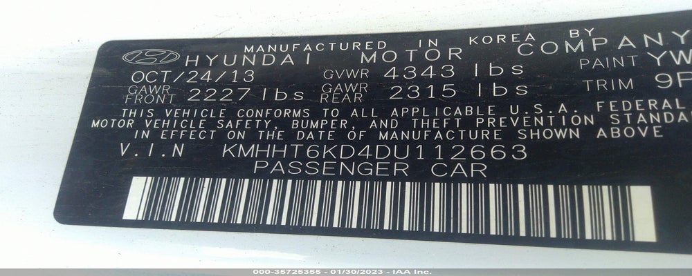 KMHHT6KD4DU112663 2013 HYUNDAI GENESIS COUPE photo no. 9